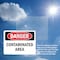 Signmission Contaminated Area Danger Sign, Plastic, 10in W x 7in L, 2PK OS-2PACK-DS-P-710-L-1833 - alternate 6